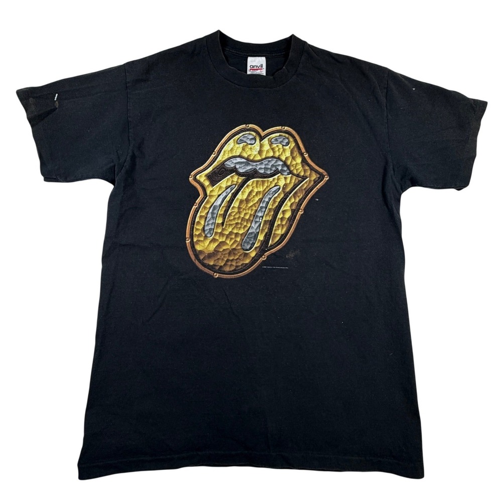 Vintage 1997 Rolling Stones Bridges to Babylon Tour T-Shirt Black Anvil Large